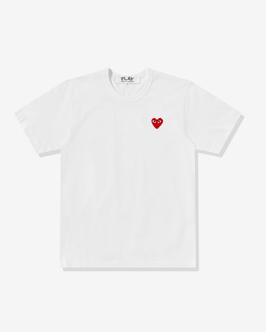 Playera Blanca con Corazón Rojo COMME DES GARÇONS PLAY