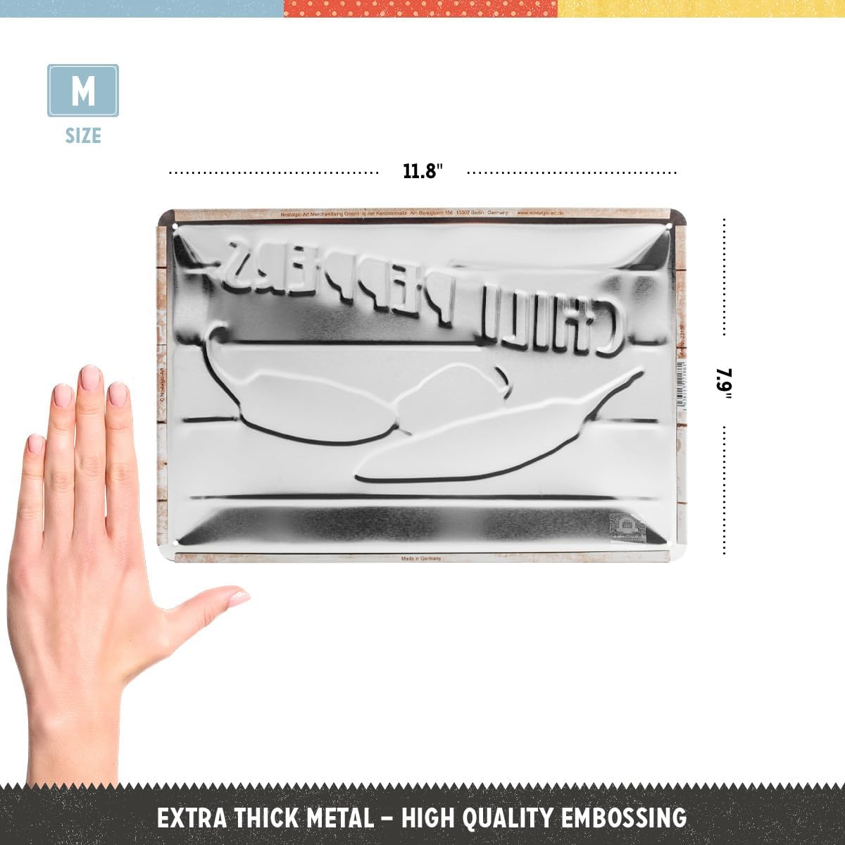 Cartel Metálico Chili Peppers 20 x 30 cm NOSTALGIC ART