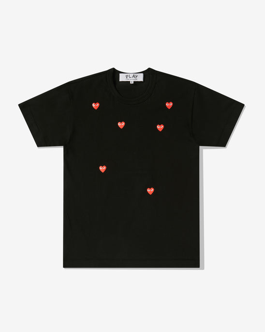 Playera Negra Multi Corazón COMME DES GARÇONS PLAY